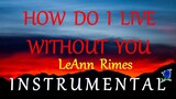 HOW DO I LIVE WITHOUT YOU   LEANN RIMES - instrumental (lyrics)