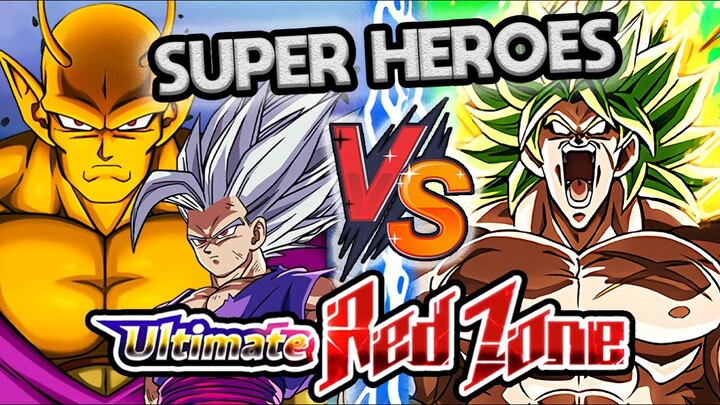 Super Heroes Team VS Broly Red Zone (NO ITEMS) Dragon Ball Z Dokkan Battle