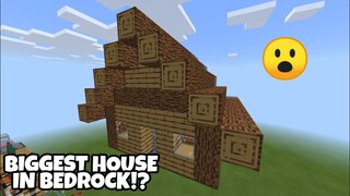 BIGGEST HOUSE IN MINECRAFT BEDROCK EDITION!!?