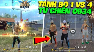 [FREE FIRE] CẢ TEAM AFK 1 VS 4 TANK BO CỰC ĐỈNH RANK TỬ CHIẾN ĐẦU MÙA OB34 GẦN BỊ LẬT KÈO VÀ CÁI KẾT