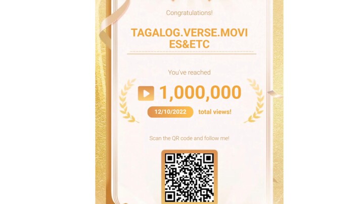 1 MILLION VIEWS THANK YOU 🎉 MGA KA TVM&E