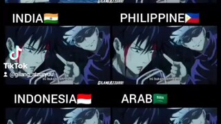 Gojo Jujutsu Kaisen Dub Arab Indonesia English Thailand Philippines