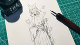 [Painting]Hand drawing of Kochou Shinobu in <Demon Slayer>|<Letter>