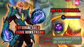 SUMPAH GW BUKAN CHEATER! TUTORIAL WINSTREAK SOLO RANK! SEMUA ADA DISINI! | TOP GLOBAL CLAUDE - MLBB