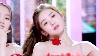 Đó là Anh Bảo! Zhao Liying x arin Cui Yiyuan váy đỏ + tóc đuôi ngựa OHMYGIRL phiên bản chụp mặt ngan