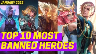 TOP 10 MOST BANNED HEROES IN MOBILE LEGENDS 2022