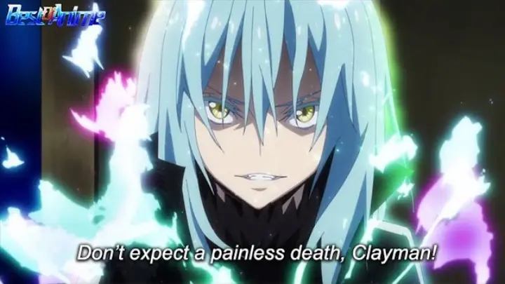 Rimuru can't suppress his power when Clayman sláp Milim in front of all the demon lords