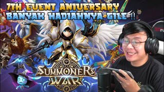 COMEBACK ! SUMMONERS WAR NIH ! LAGI EVENT 7th Aniversary ! BANYAK HADIAH UI !!