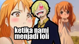 reaksi sanji ketika nami menjadi loli