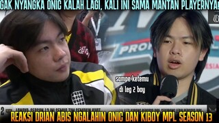 REAKSI DRIAN ABIS NGALAHIN KIBOY ! INTERVIEW DEWA VS ONIC MPL ID SEASON 13