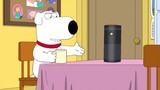 The dog likes the smart speaker