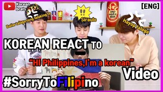 Korean react to "Hi Philippines I'm Korean" Video (ENG SUB)