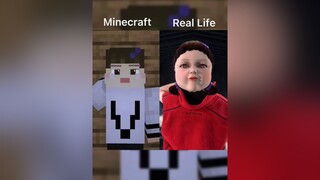 Minecraft vs Real Life 😂 Squid Game ◯△▢ Đoạn búp bê xoay nhìn ghê thiệt các bạn ạ minecraft SquidGame vinhmc fyp