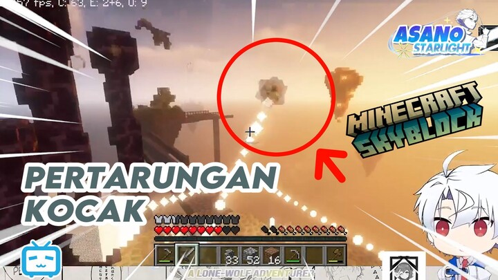 【Minecraft Sky block】Bertarung melawan bola melayang chooy!! #2