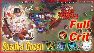 🌸Onmyoji Arena: Suzuka Gozen TOP Lane Full Crit -Bắn Xuyên Cả Team Địch Cuối Game Vô Địch Gánh Team