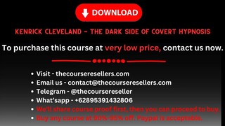 Kenrick Cleveland - The Dark Side of Covert Hypnosis