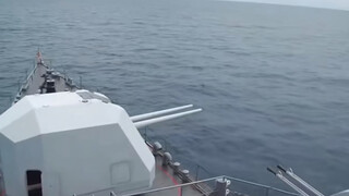 Various types of shipboard weapons firing appreciation