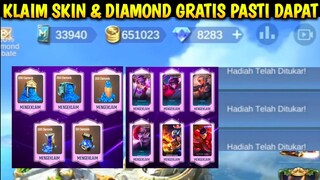 KLAIM DIAMOND & SKIN GRATIS TANPA APK TERBARU 2022 MOBILE LEGENDS ML NO BUG