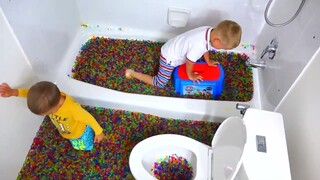 Vlad and Niki - BAD KIDS 1 MILLION ORBEEZ in HOUSE