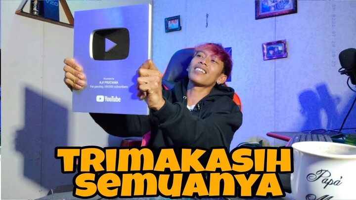 UNBOXSING  SILVER PLAYBUTON YOUTUBER PEKANBARU AJI PRATAMA,