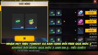 FREE FIRE | NHẬN HUY HIỆU YOMOST GÀ RÁN TẶNG ĐỔI QUÀ ĐƯỢC MỐC 2- KHÔNG ĐỔI ĐƯỢC MỐC 3 TIẾC QUÁ !