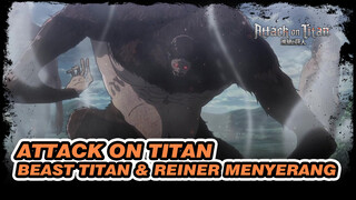 Season 3 Episode 13 Adegan Epik - Beast Titan & Reiner Datang Menyerang | Attack On Titan