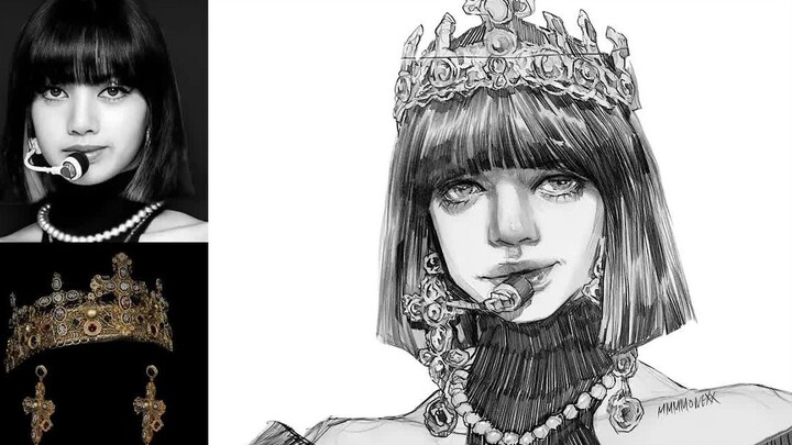 【Immersive painting】Draw a crown for Lisa