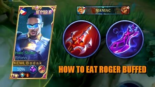 HOW TO BURST DOWN ROGER BUFFED - MLBB BRUNO