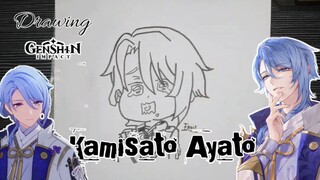 SPEED DRAWING Kamisato Ayato game Genshin Impact
