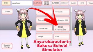 شخصيه ANYA في ساكورا سكول TUTORIAL How to Play As ANYA Forger CHARACTER IN Sakura School Simulator