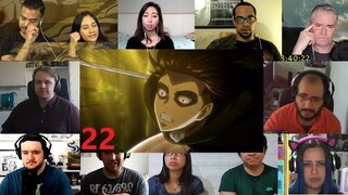 Attack On Titan Episode 22 Reaction Mashup | Levi vs Female Titan 😊🔥💥