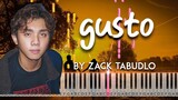 Gusto by Zack Tabudlo piano cover  (SLOWED DOWN / MELLOW VERSION) + sheet music & lyrics