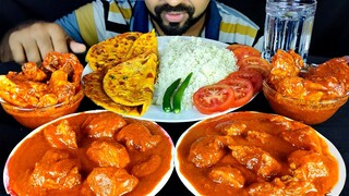 ALOO PARATHA, BUTTER CHICKEN, TOMATO CHICKEN, RICE and CHILI ASMR MUKBANG EATING SHOW| #LiveToEATT