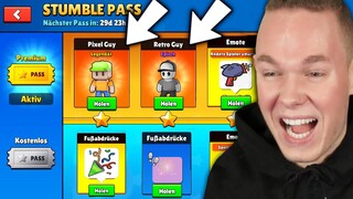 ICH KAUFE NEUEN STUMBLE PASS 2023 + PIXEL GUY skin spielen 🤩 Stumble Guys UPDATE