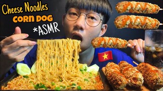 Zin ASMR | ASMR VIETNAMESE SIU SPICY NOODLES & CORN DOG