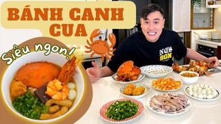 NẤU BÁNH CANH CUA NGON CHUẨN VỊ CÙNG BỐ CAM