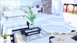 Loft Marble Style (NO CC) - TS4 [SPEED BUILD]