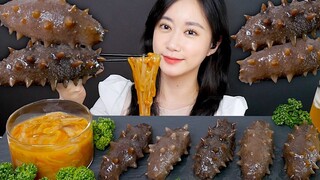 [ONHWA] Sea cucumber + sea cucumber sausage eating show! 🧡 *Dried sea cucumber