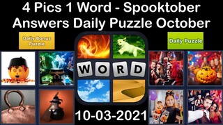 4 Pics 1 Word - Spooktober - 03 October 2021 - Answer Daily Puzzle + Bonus Puzzle