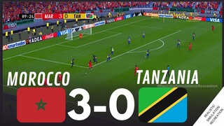 المغرب 3-0 تنزانيا أبرز أحداث المباراة • محاكاة لعبة فيديو #Afcon2023