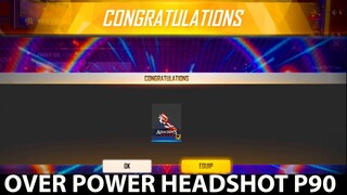 FREE P90 OVER POWER HEADSHOT GAME PLAY | THIS P90 SKIN IS HEADSHOT MACHINE | ASSASSIN'S CREED P90