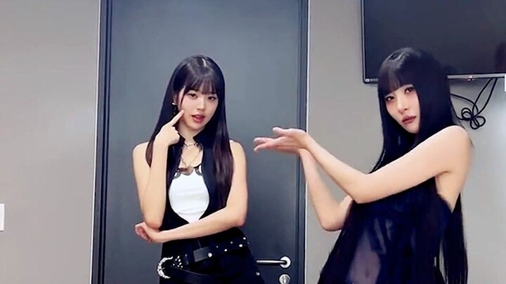 Jang Won-young and Lee Sun-mi's "STRANGER" dance challenge