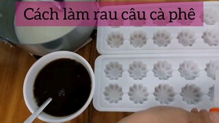 Làm thạch cà phê bằng khuôn đá