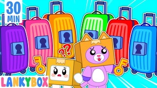 Which Luggage Suitcase Is Right? LankyBox Solves 1000 Keys Mystery | LankyBox Channel Kids Cartoon