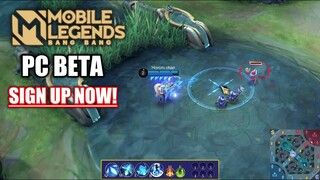 MOBILE LEGENDS PC BETA TEST! SIGN UP TODAY!