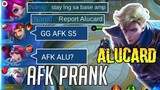 ALUCARD AFK PRANK | Trolling in RANK GAME -DRACULA