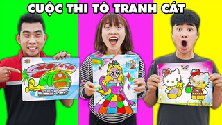 Đại Hội Tô Màu Tranh Cát - Tô Màu Mèo Hello Kitty , Công Chúa Cầu Vồng - Quay Về Tuổi Thơ - Hà Sam