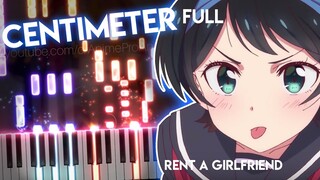 [FULL]Centimeter - Kanojo, Okarishimasu/Rent-a-Girlfriend OP | the peggies (piano)