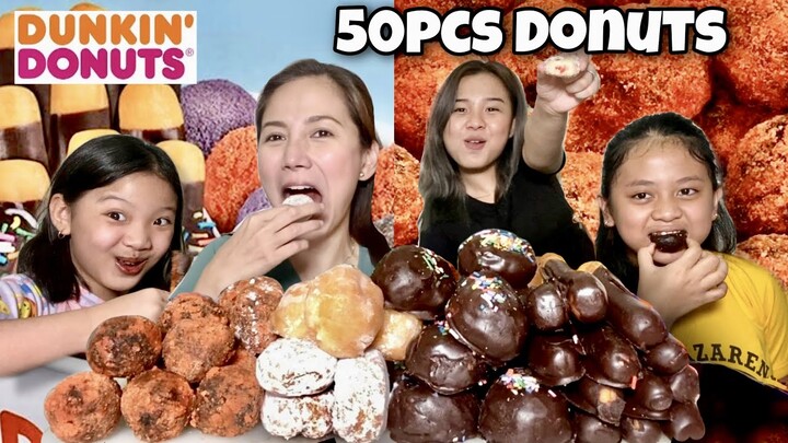 50 PCS. DONUTS | 1 BUCKET OF DUNKIN DONUTS + Giveaway!!!