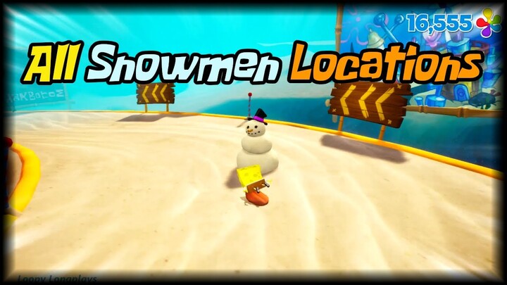 SpongeBob Battle for Bikini Bottom Rehydrated - All Snowmen Locations